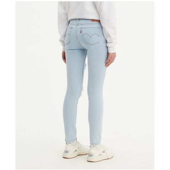 Levi's Women's 711 Mid-Rise Skinny Jeans - White Indigo 34 - Picture 3 of 6